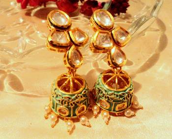  Kundanjadau  Hasli 22K Gold Plated Necklace Sets 3