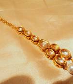 Gold Kundan Maang Tikka