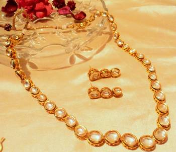 Gold Kundan Long Necklace Sets 2