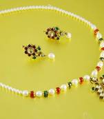 Red Green Pearl Handmade Necklace Pendant Jewellery