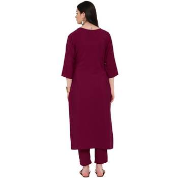 Pink Color Foil Print Straight crepe Kurta 3