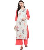 Multi Color Digital Print Straight crepe Kurta