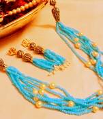 Turquoise Kundan Tanjore Necklace Sets