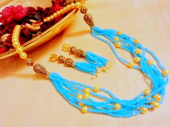 Turquoise Kundan Tanjore Necklace Sets 2