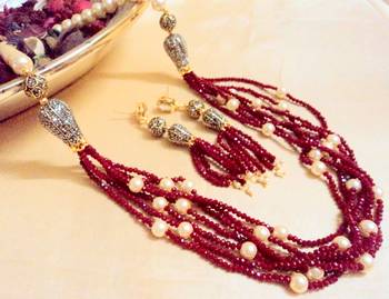 Maroon Kundan Markesh Necklace Sets 1
