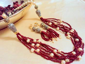 Maroon Kundan Markesh Necklace Sets 2