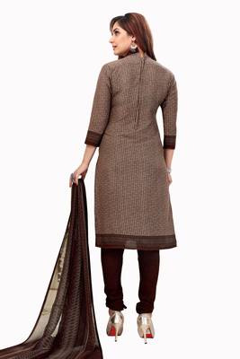 Brown Printed Crepe Salwar 2