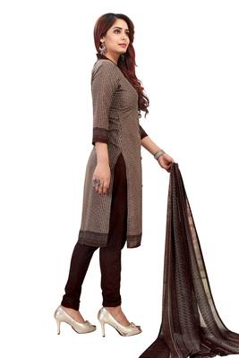 Brown Printed Crepe Salwar 4