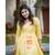 Yellow Cotton Fit and Flare Dress