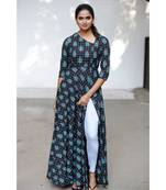 Black Cotton Fit and Flare Dress