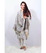 Grey Floral Suit Set