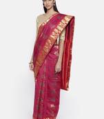 CLASSICATE from the house of The Chennai Silks Women's Multicolor Traditional Pure Silk Saree With Blouse