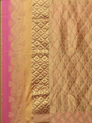 CLASSICATE from the house of The Chennai Silks Women's Orange Pure Kanchipuram Silk Saree With Blouse 4