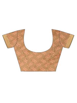 CLASSICATE from the house of The Chennai Silks Women's Orange Pure Kanchipuram Silk Saree With Blouse 5