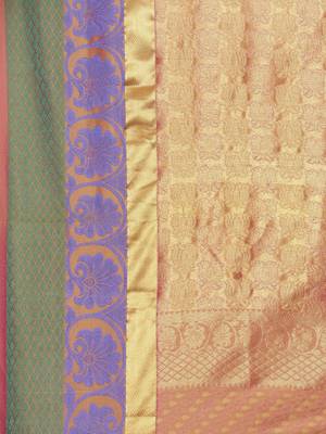 CLASSICATE from the house of The Chennai Silks Women's Mustard Traditional Pure Silk Saree With Blouse 2