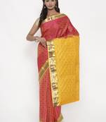 CLASSICATE from the house of The Chennai Silks Women's Pink Pure Kanchipuram Silk Saree With Blouse