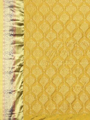 CLASSICATE from the house of The Chennai Silks Women's Green Pure Kanchipuram Silk Saree With Blouse 2