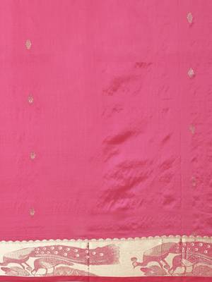 CLASSICATE from the house of The Chennai Silks Women's Pink Traditional Pure Silk Saree With Blouse 2