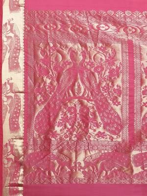 CLASSICATE from the house of The Chennai Silks Women's Pink Traditional Pure Silk Saree With Blouse 3