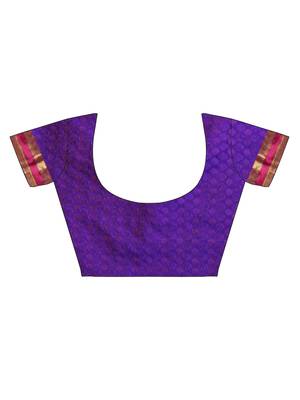 CLASSICATE from the house of The Chennai Silks Women's Pink Pure Kanchipuram Silk Saree With Blouse 3