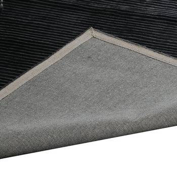 PEQURA Dark Grey Viscose Hand Woven Patterned Rectangle Carpet 2