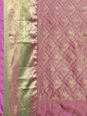 CLASSICATE from the house of The Chennai Silks Women's Green Pure Dharmavaram Silk Saree With Blouse 2