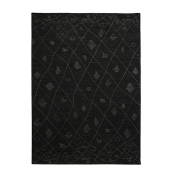 PEQURA Grey and Natural Woollen Abstract Patterned Hand Woven Tufted Carpet 2