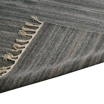 PEQURA Grey Woollen Hand Woven Abstract Patterned Hand Woven Carpet 2