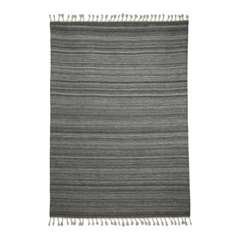 PEQURA Grey Woollen Hand Woven Abstract Patterned Hand Woven Carpet 3