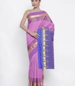 CLASSICATE from the house of The Chennai Silks Women's Pink Pure Dharmavaram Silk Saree With Blouse