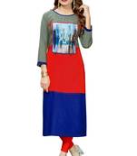 Women'S Multi Color Cotton Designer Kurti
