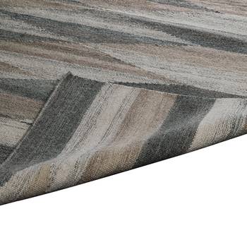 PEQURA Beige and Brown Woollen Patterned Hand Woven Carpet 2