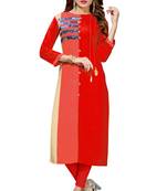 Women'S Multi Color Cotton Designer Kurti