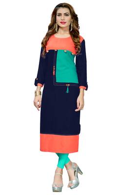 Women'S Multi Color Cotton Designer Kurti 1