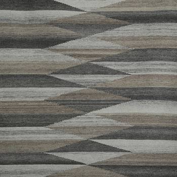 PEQURA Beige and Brown Woollen Patterned Hand Woven Carpet 4