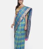 CLASSICATE from the house of The Chennai Silks Women's Blue Pure Dharmavaram Silk Saree With Blouse
