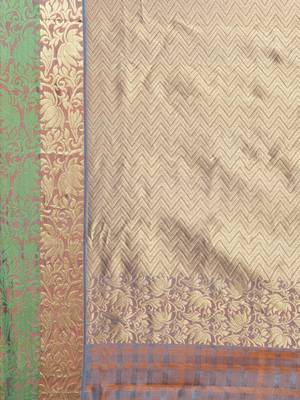 CLASSICATE from the house of The Chennai Silks Women's Yellow Pure Kanchipuram Silk Saree With Blouse 3