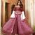Maroon printed art silk salwar