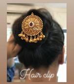 Gold Plated Hair Clip With Ghungroo