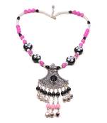 Designer Necklace With German Silver Pendant And Mix Ornaments And Beads Ppbj273