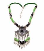 Designer Necklace With German Silver Pendant And Mix Ornaments And Beads Ppbj275