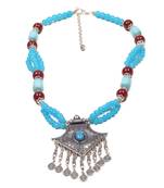 Designer Necklace With German Silver Pendant And Mix Ornaments And Beads Ppbj299