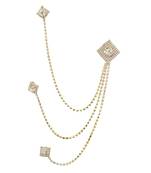 White crystal brooch