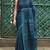 Blue Bagh Print Cotton Saree With Blouse