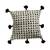 PEQURA Black Cotton Hand Woven Printed Square Cushion Cover
