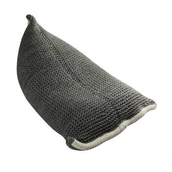 PEQURA Black/White Woollen Hand Knitted Textured Bean Pouf 4