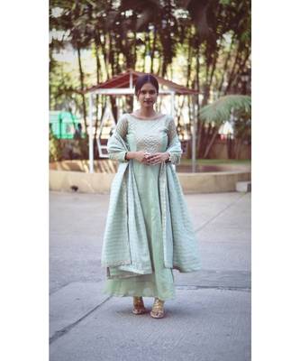 Pastel Bling Bell Dress With Dupatta 1