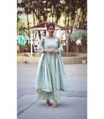 Pastel Bling Bell Dress With Dupatta