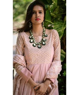 Pastel Pink Cut Dress With Dupatta 2