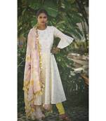 White Pastel Bling Dress With Dupatta